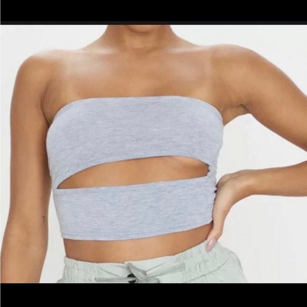Prettylittlething cut out crop top